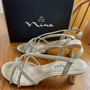 Nina Noni Strappy Sandal - Pale Gold